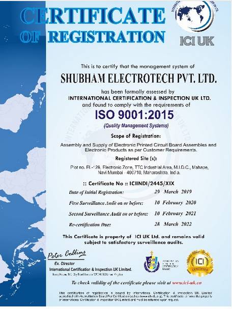 ISO 9001:2015 Certificate